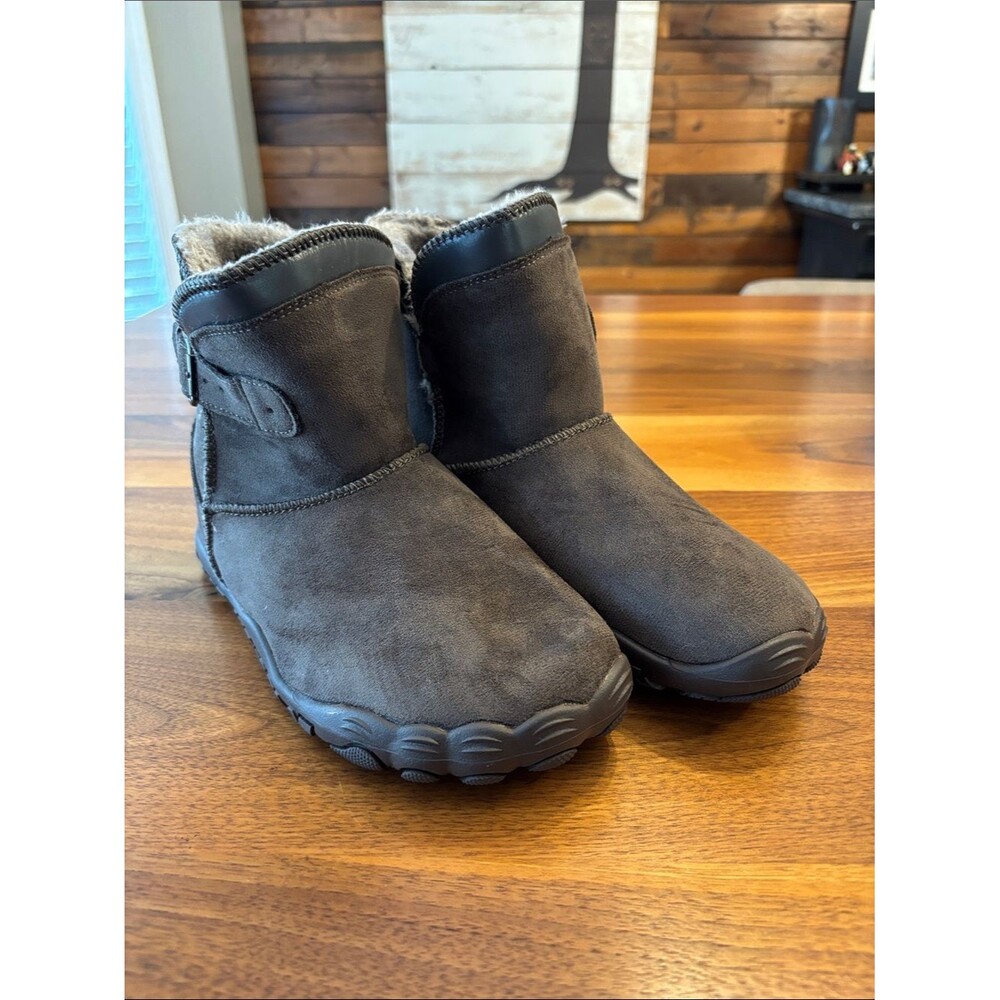 Hike Footwear Brown Cozely Women’s Fur-Lined & Ergonomic Barefoot Shoes Size 38